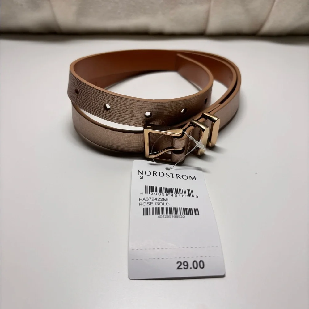 Nordstrom | Halogen Small Rose Gold Trouser Fit Belt | NWT